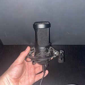 Professional Black Microphone for Studio Recording